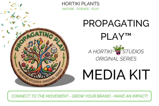 Propagating Play Media Kit Banner with logo of tree with games blooming