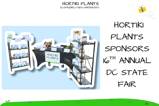 Hortiki Plants products set-up on tables and shelves at the dc state fair
