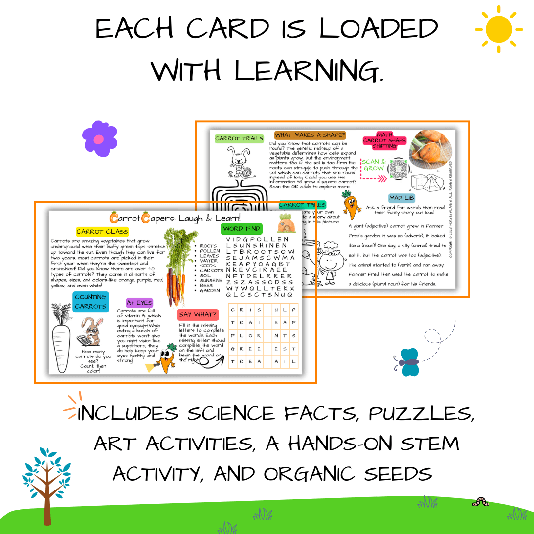 🥕Carrots STEAM Activity Seed Card