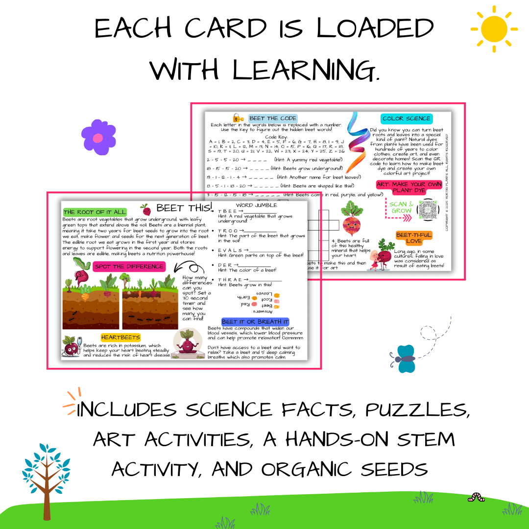 Beets STEAM Activity Seed Card