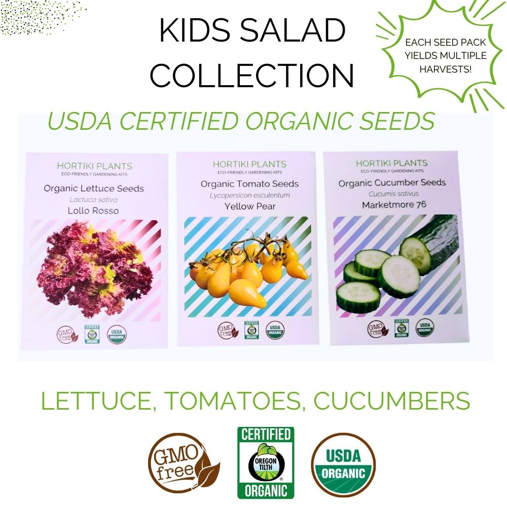 organic vegetable plants and seeds Kids Organic Vegetable Garden Kit – Hortiki Plants